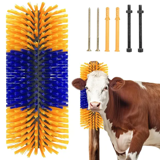 Farm Equipment Cleaner: Livestock Scratching Brush and Cow Brush Roller Kit