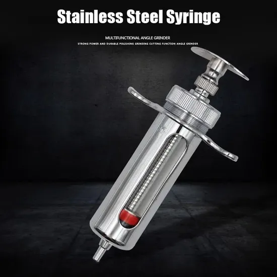 Stainless Steel Veterinary Syringe for Pig Cattle Sheep Injector