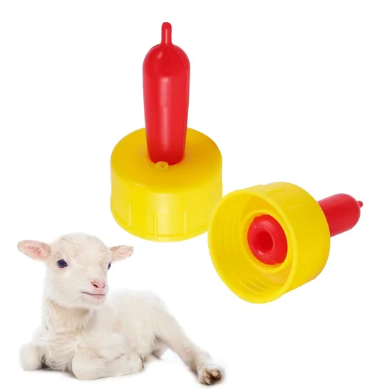 Lamb Goat Milk Nipple Drinker Livestock Feeding Tools Soft Rubber Nipple Pacifier Feeding Screw Sprite Coke Bottle Nipples 2 PCS