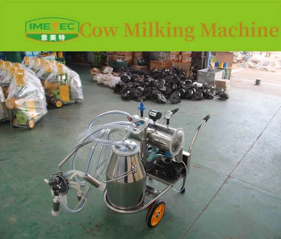Factory Popular and Small Electric Milking Machine for Cow with Stainless Steel Milk Bucket