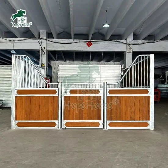 Hot DIP Galvanized Steel Frame Wooden Horse Stable Front Panel