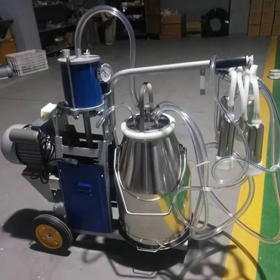 a Vacuum Single Barrel Cow Milking Machine with Good Quality and Long-Lasting Durability Milk Bucket Poultry Equipment