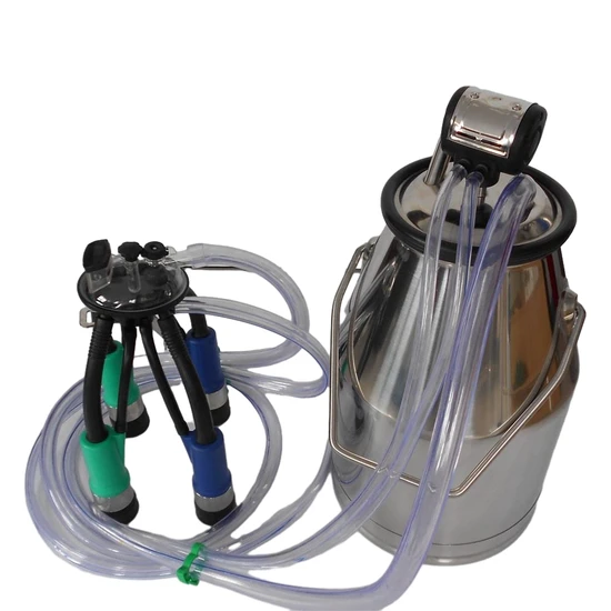 Stainless Steel Milk Bucket with Cow Milk Cluster