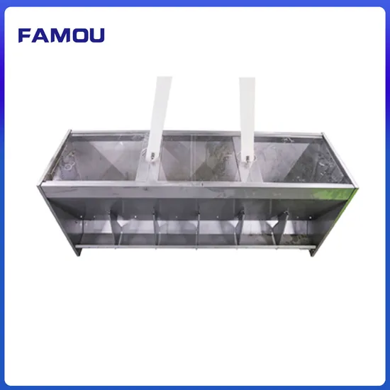 Stable Stainless Swine Trough Feeder for Indoor Pig Feeding and Food Trough