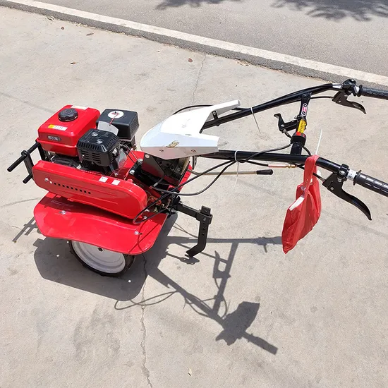 Hand-Held Micro-Cultivator Is Used to Weed and Loosen Soil on Mountain Farms