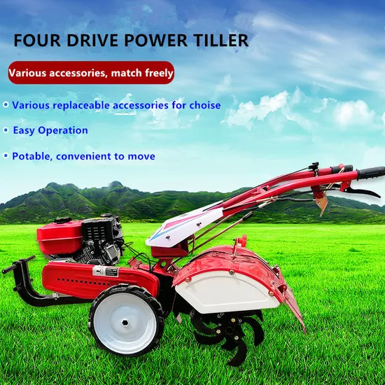 18HP Diesel Engine Walking Tractor Power Tiller with Plow