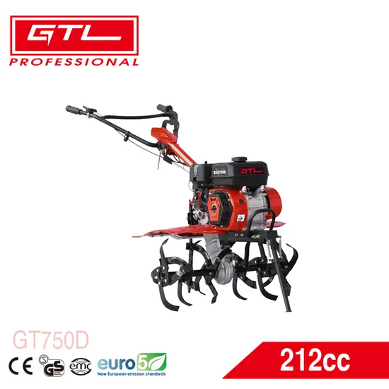 212cc 4 Stoke Gasoline Agricultural Farm Machine Cultivator Machine Petrol Rotary Tiller with 7.5HP Engine (GT750D)