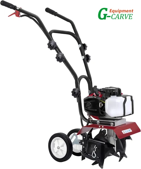 Garden Tiller Cordless Rotavator Soil Cultivator Lawn Petrol 52cc 1.65kw 9000rpm