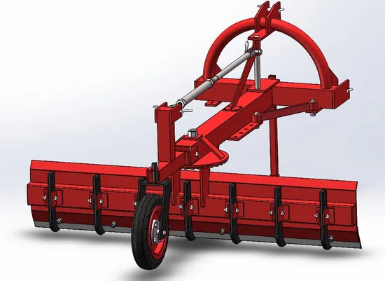 Tractor 3 Point Mounted Heavy Duty Grader Blade with Rippers Support Wheels Adjustable