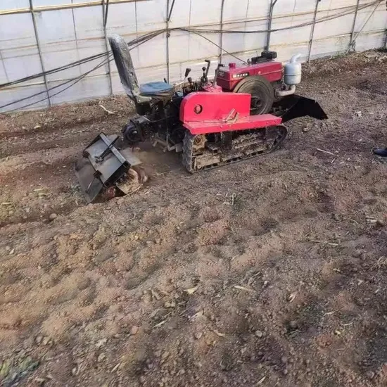 Crawler Cultivators Agricultural Farm Tillers Cultivators Rubber Tractor