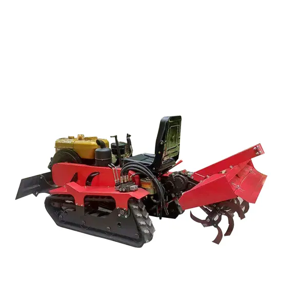 Agricultural Wheeled Rotary Tiller for Greenhouse Vegetables, Diesel Powered Rotary Tiller, 18 Horsepower Tiller