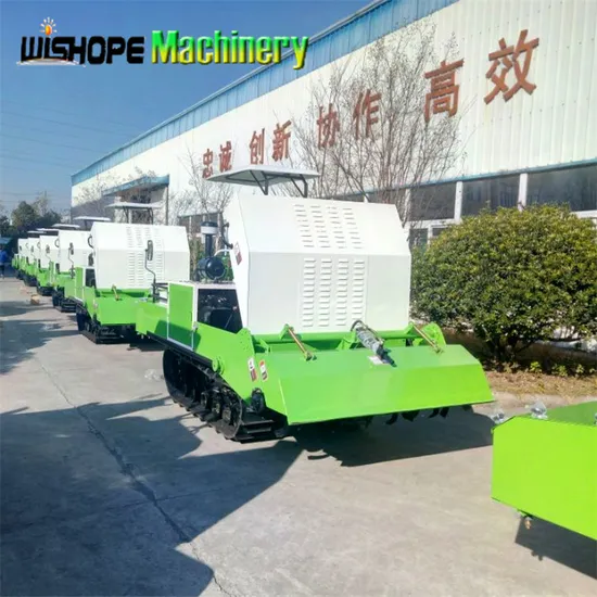 Wishope Farming Crawler Tractor Farm Track with Rotary Cultivator