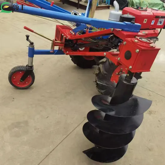 Walking Tractor with Tree Pit Machine Line Pole Hole Machine Burying Pile Hole Machine Hole Machine Digging Boring Machine