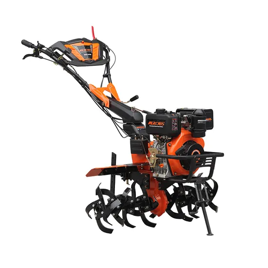 Aerobs 9HP/6.6kw Gear Drive Wooden Box Packaging Mini Plough Tiller