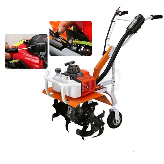 63CC Agricultural Hand Push Cultivator Micro Tiller for Farmland Use