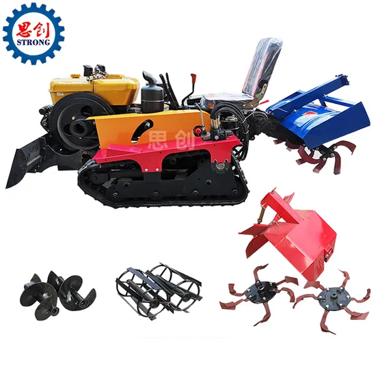 40HP Mini Crawler Tiller Machine Agricultural Diesel Tiller for Sale