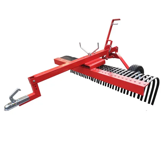 4FT/5FT/6FT Garden Tractor ATV Grass Rake/Landscape Rake