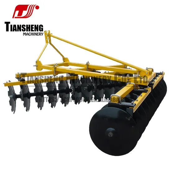 Yellow Hot Sale New Factory Agricultural Machinery Tractor Mounted Middle Duty Disc Harrow