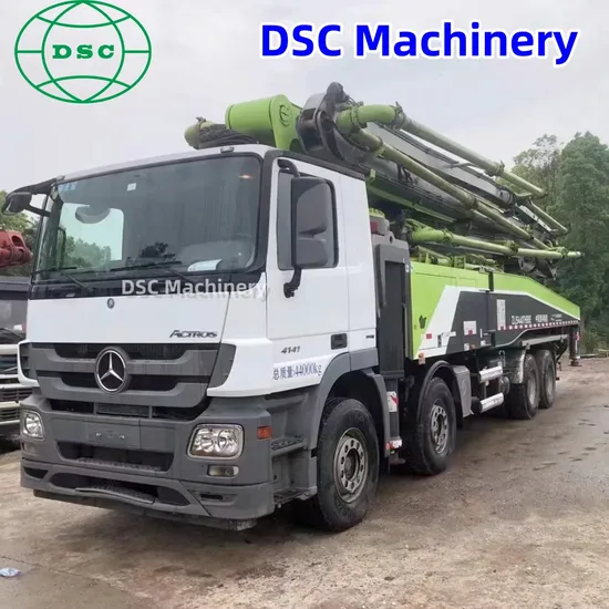 China Zoomlion Used 56meter Secondhand Mixer Boom Pumping Mounted Concrete Pump Truck Machine Price for Sale