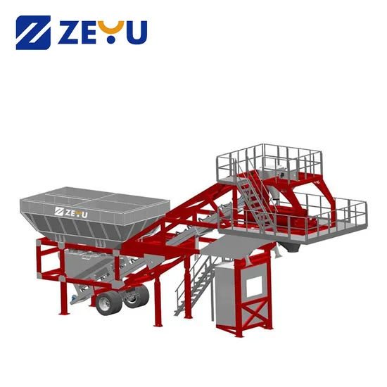 Construction Industry Portable and Easy to Install 75m3/H-90m3/H Mobile Concrete Batching Plant Price