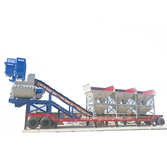25-75m3/H Small Mini Portable Ready Mixed Mobile Cement Concrete Batching Mxing Plant Factory Price in The Philippines