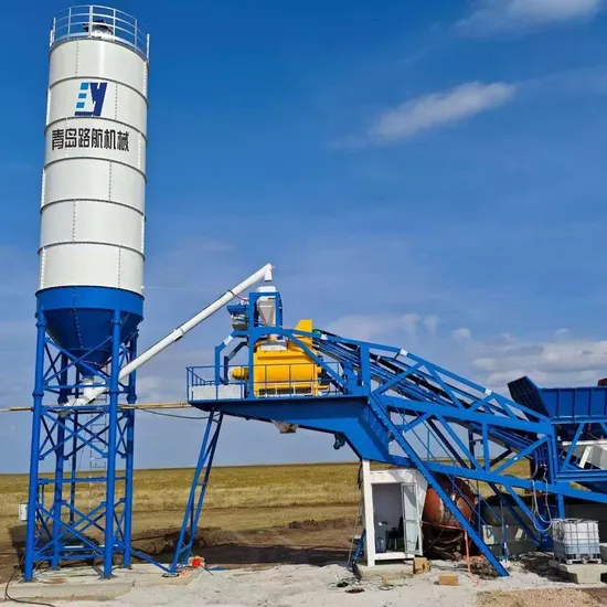 2025 New Reliable Continuous Automated Mterial Mobile Mix Concrete Batching Plant for Road Construction Machine Equipment