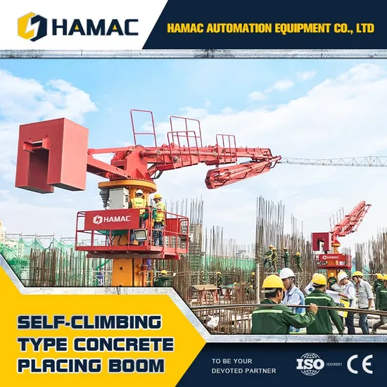 13m 15m 17m Mobile Hg28 Blg Shaft Lift Spider Hydraulic Self Climbing Concrete Placing Booms Distributor