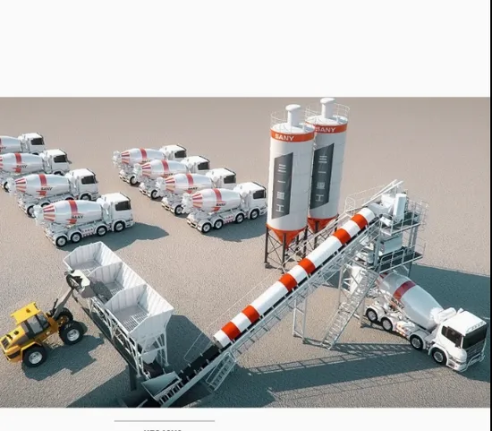 60/100/150/250/300 Mobile Chemical Ready-Mix Plantation Equipment Stationary Construction Mixing Concrete Batching Plant