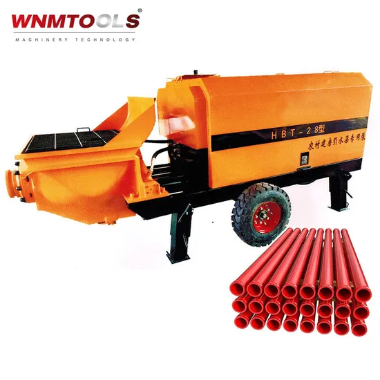 China Concrete Machine Factory Jiuhe Mini Concrete Pump Cement Concrete Boom Pump Trailer Diesel Dhbt 60 80 Concrete Pump