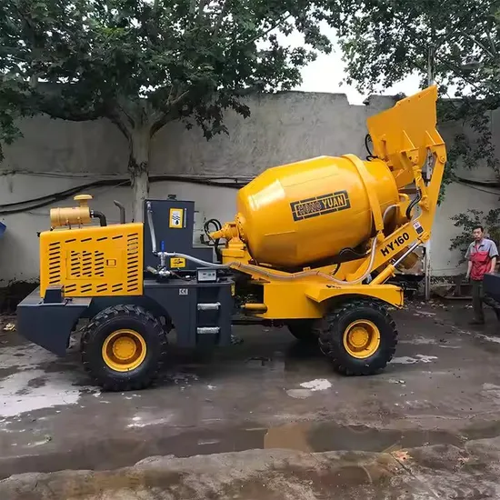 High Efficiency 6-8 T/H 1.2cbm Hy120 Mobile Self Loading Lift Concrete Mixer Truck with Spare Parts