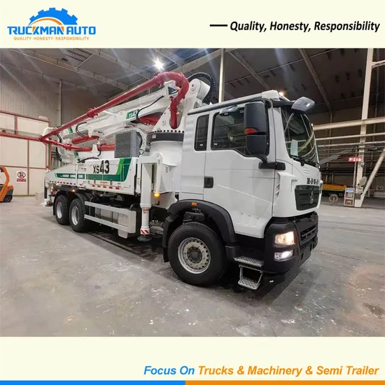 Reliable SINOTRUK 43 Meters XS43 SCHWING Concrete Pump Truck For Construction