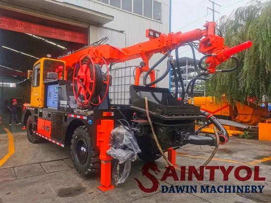 30m3/Hr Telescopic Boom Shotcrete Wet Concrete Spray Machine with Chemical Pump and Air Compressor All in One
