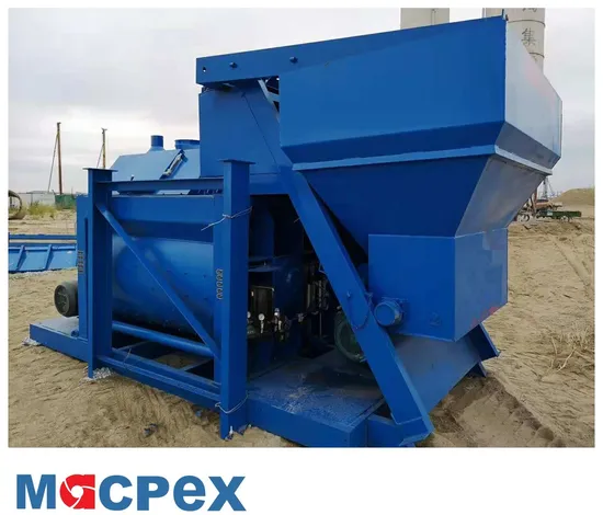 Concrete Skip Hopper Twin Shaft Mixer From Manufacturer 750L