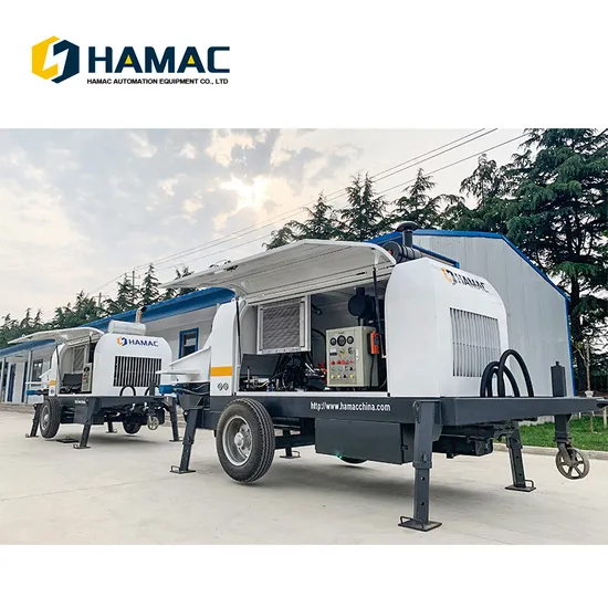 Dhbt50 Screw Type Small Portable Mortar Grouting Pump Small Diesel Tower Portable Remote Control for Concrete Pump for Paving