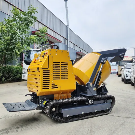 Concrete Pump Gearbox 10kw Mixing Power 400L Crawler Concrete Mixer