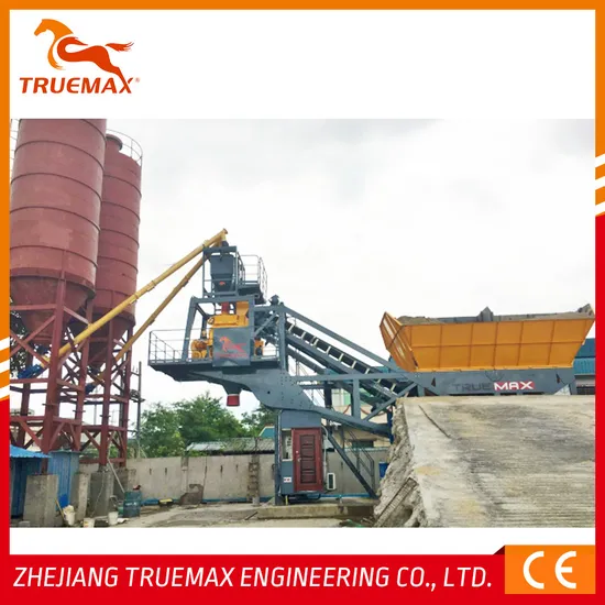 Stable Quality Cbp60m Mobile Wet Mix Concrete Batching Plant