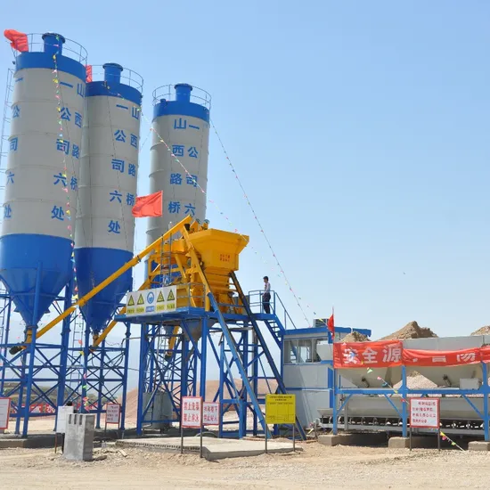 Hzs50 Concrete Batching Plant 50m3/H Manufacturer Concrete Batch Plant Used for Road Construction