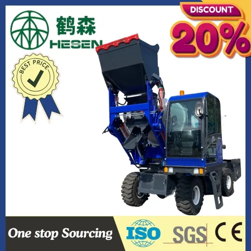 2m³ Self-Loading Mixer, Efficient Concrete Mixing with Rugged off-Road Tires