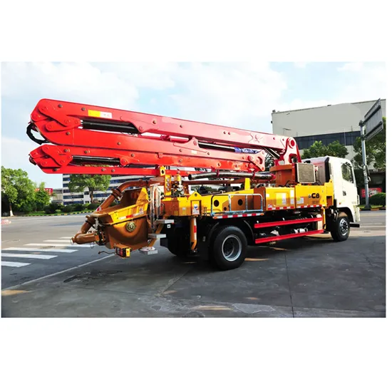 Used Biggest Electric Automatic Arm Cost-Effective All-Terrain 44m Vertical Reach 163/96 Output 7/12MPa Pressure Cement Pump Truck-Mounted Concrete Pump Sale