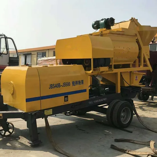 China Supplier Diesel Engine Electric Mandatory Concrete Mixing Pump Mixer Price Machine
