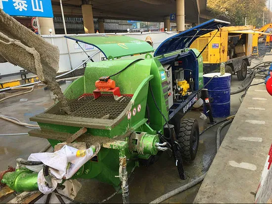 Mini Diesel Engine Concrete Spray Machine with 8 Cubic Per Hour Capacity