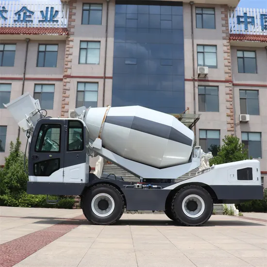 4 Cubic Meters Automatic Cement Diesel Small Drum Self-Loading Concrete Mixer with Pump Truck
