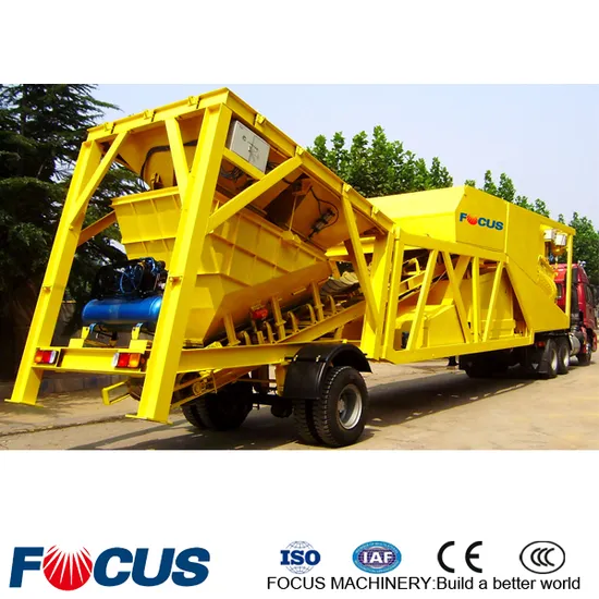 Excellent Performance Movable Concrete Batching Plant of 75cbm/H