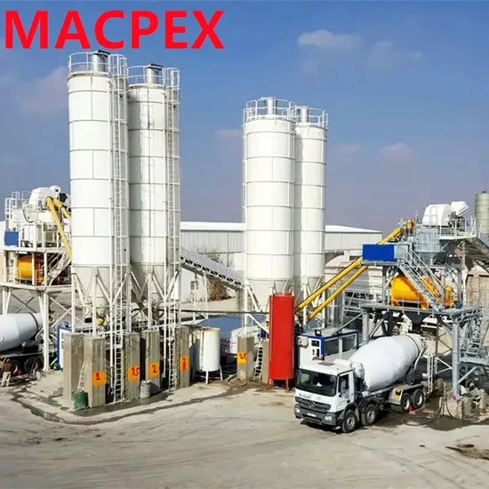 Macpex 60m3/H Concrete Twin Shaft Mixer Batching Plant