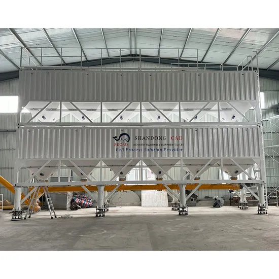 100 Tons Cement Silo Horizontal Storage of Cement for Concrete Mixing Plant