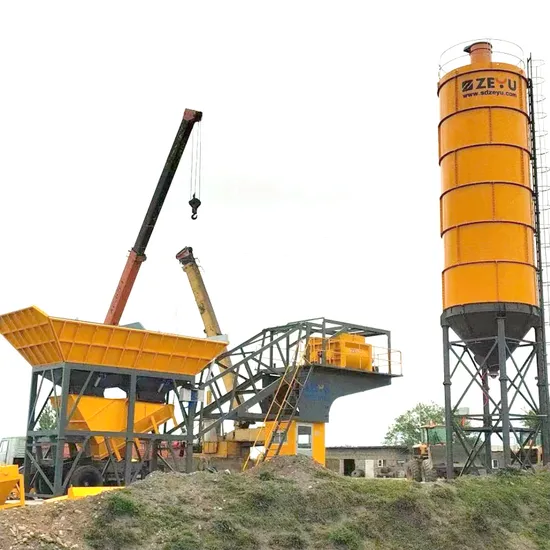 Mobile Concrete Batching Plant Yhzs25-90, Portable Plant, Easy Transport, 5 Years Warranty