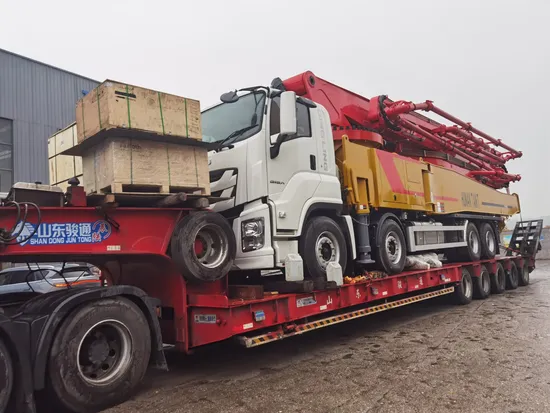62m Indonesia Truck Mixer Line Concrete Pump