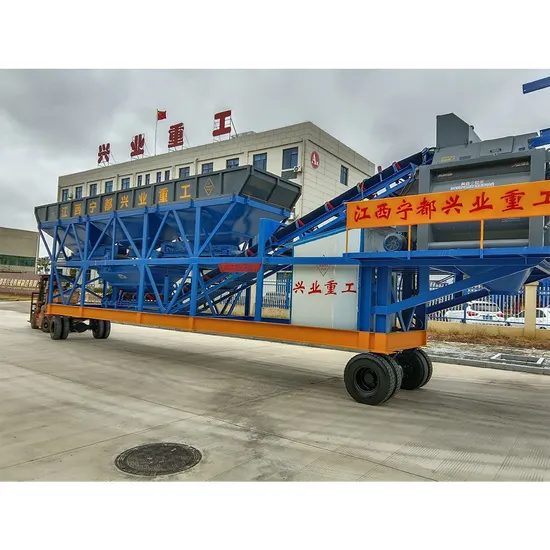 Mobile Concrete Mixing Plant 60m3 Portable Concrete Batching Plant