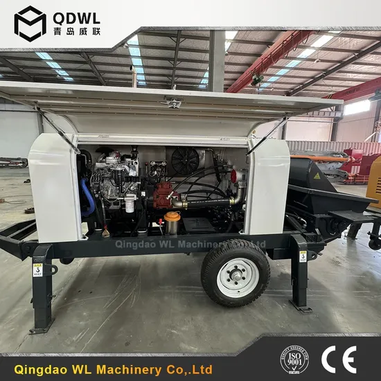 Dhbt60 Stationary Static Concrete Trailer Pump Electric Concrete Pump Small Concrete Pump Truck