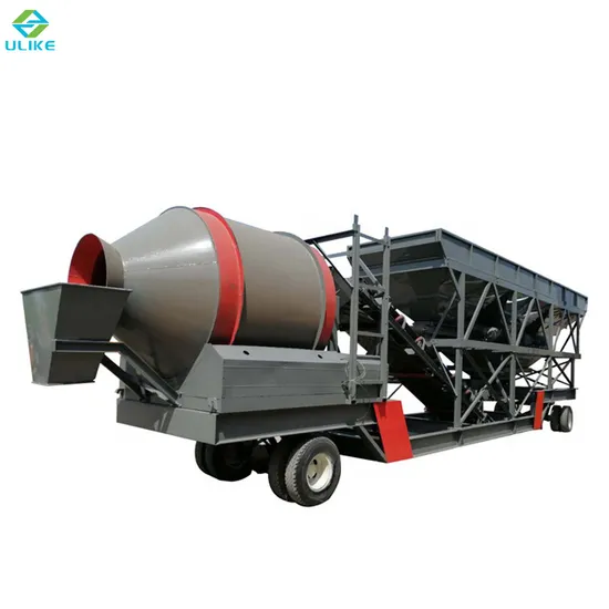 China High Quality 60 Cbm/H Drum Mixing Plant Mobile Concrete Mixing Plant Yzg60